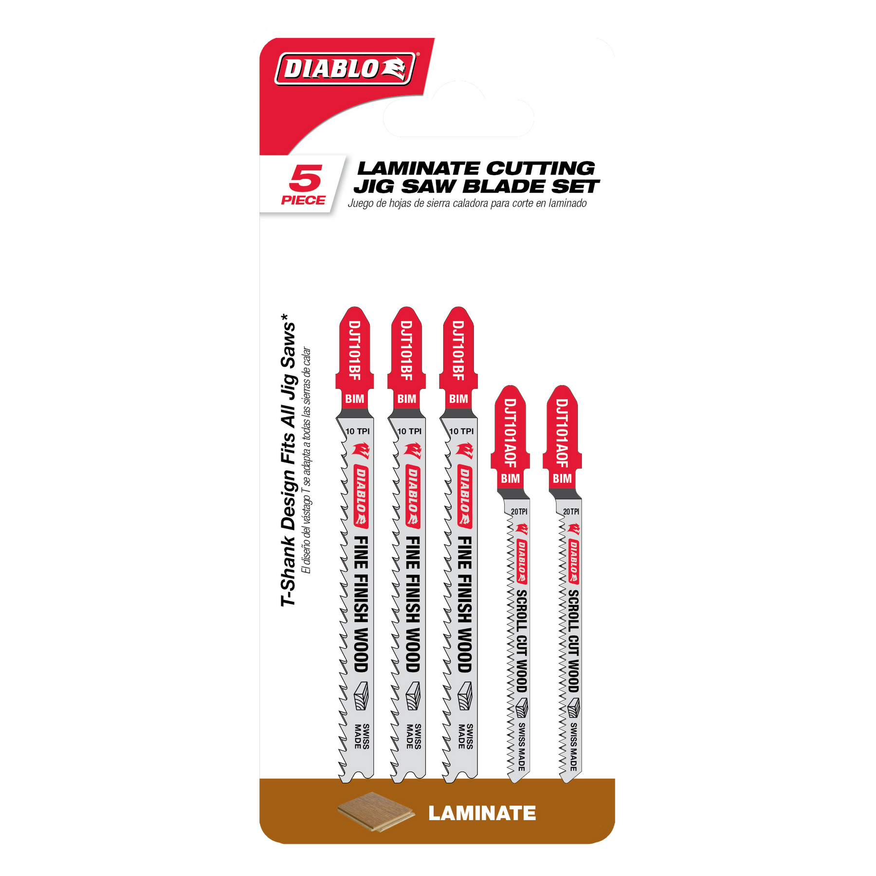 Diablo Bi Metal T Shank Jig Saw Blade Set for Laminate Cutting