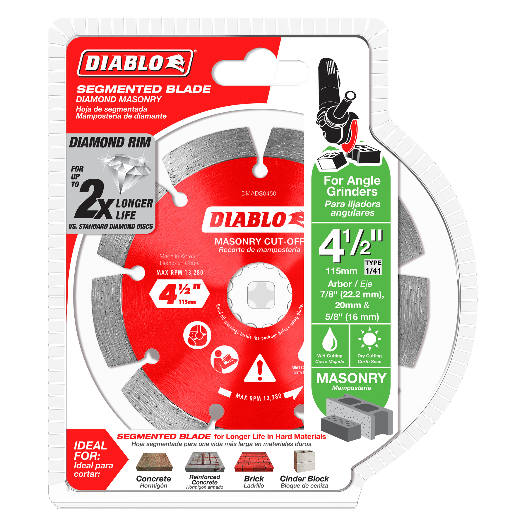 Diablo Diamond Segmented Cut-Off Discs for Masonry