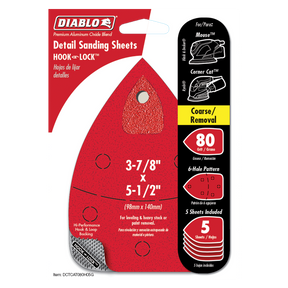 Diablo 3-7/8 in. x 5-1/2 in. CAT/Mouse Hook & Lock™ Detail Sanding Sheets