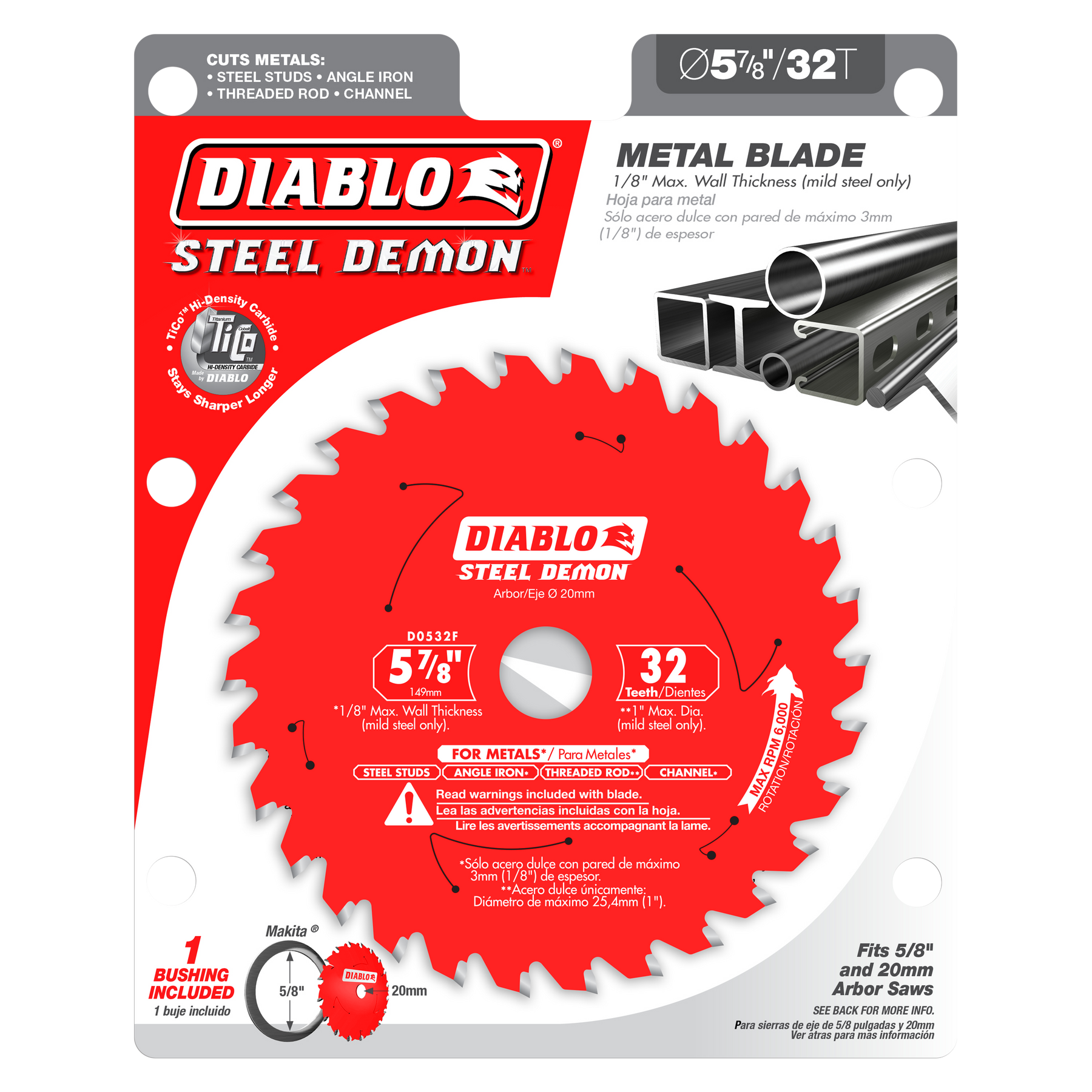 Diablo Steel Demon Carbide-Tipped Saw Blade for Medium Metal