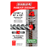 Diablo Rebar Demon™ SDS-Max 4-Cutter Full Carbide Head Hammer Drill Bit