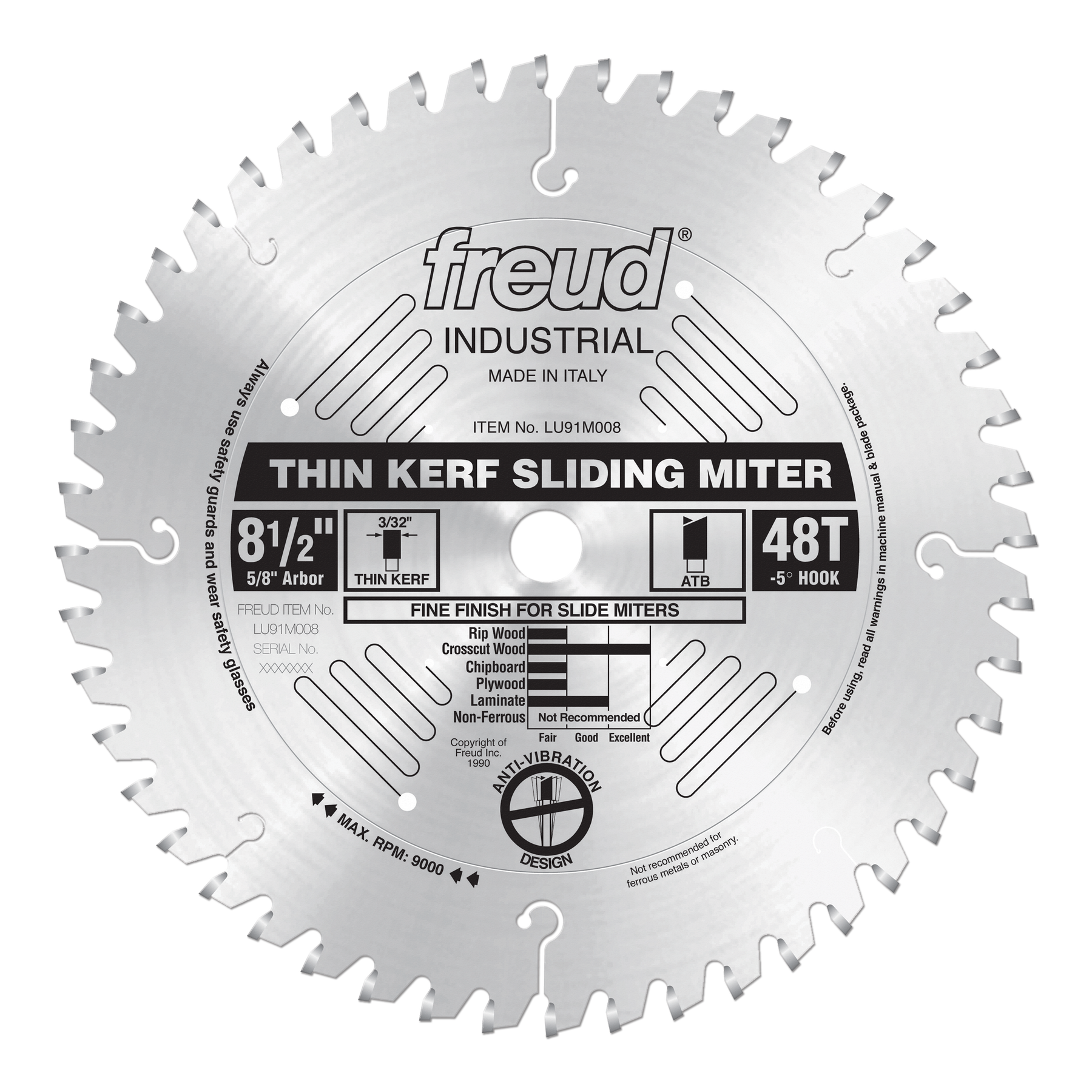 Freud Sliding Compound Saw (Thin Kerf) Saw Blades