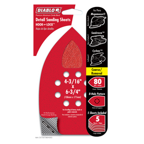 Diablo 4-3/16 in. x 6-3/4 in. MegaMouse Hook & Lock™ Detail Sanding Sheets