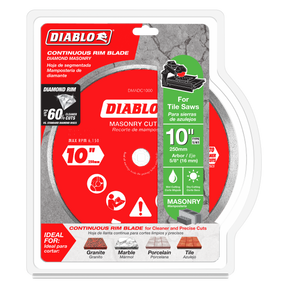 Diablo Diamond Continuous Rim Cut-Off Discs for Masonry