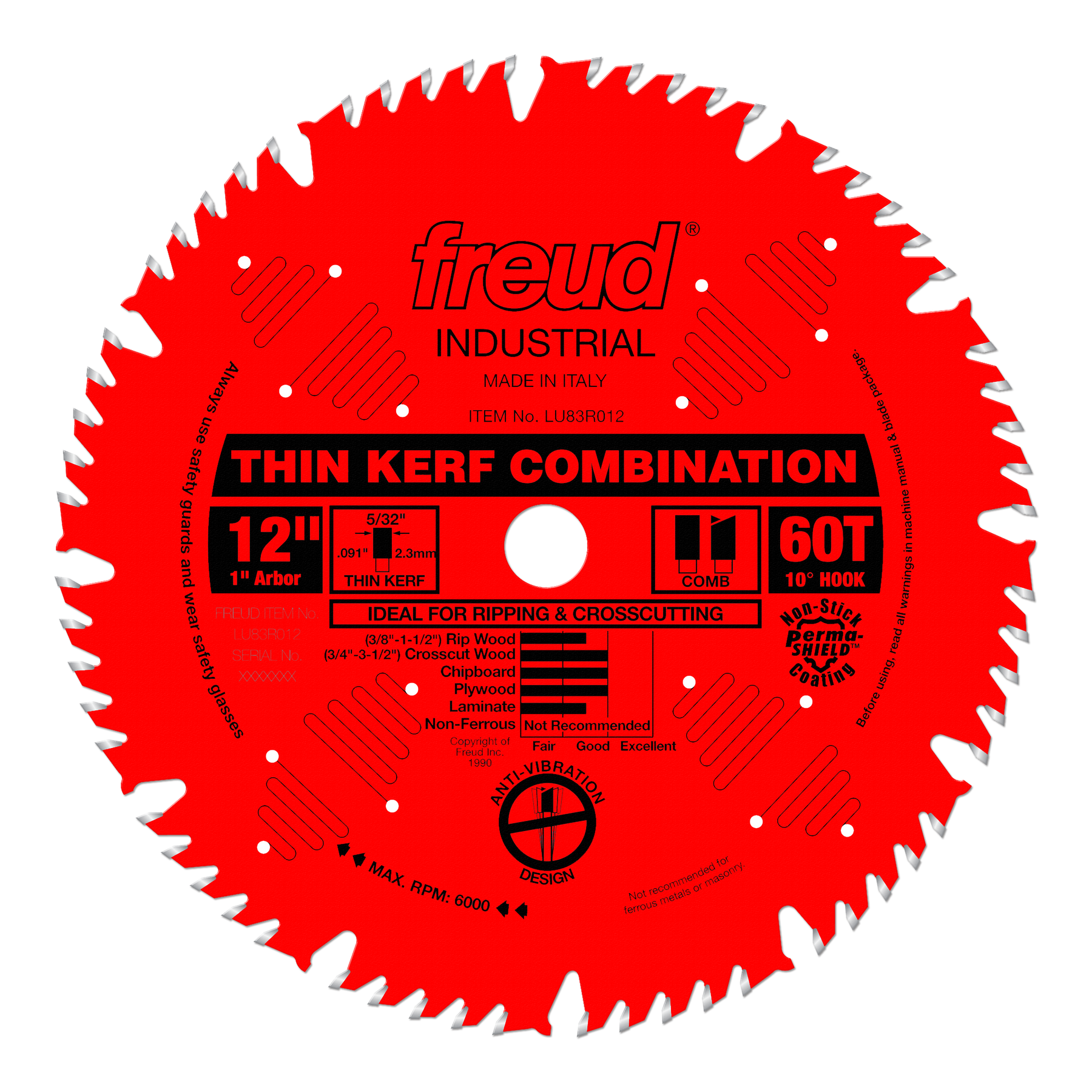 Freud Combination (Thin Kerf) Saw Blades