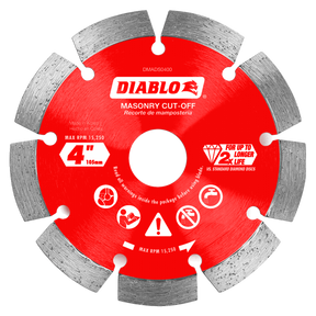 Diablo Diamond Segmented Cut-Off Discs for Masonry