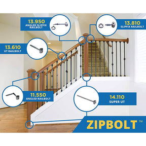 Zipbolt Angled Slipfix Railbolt